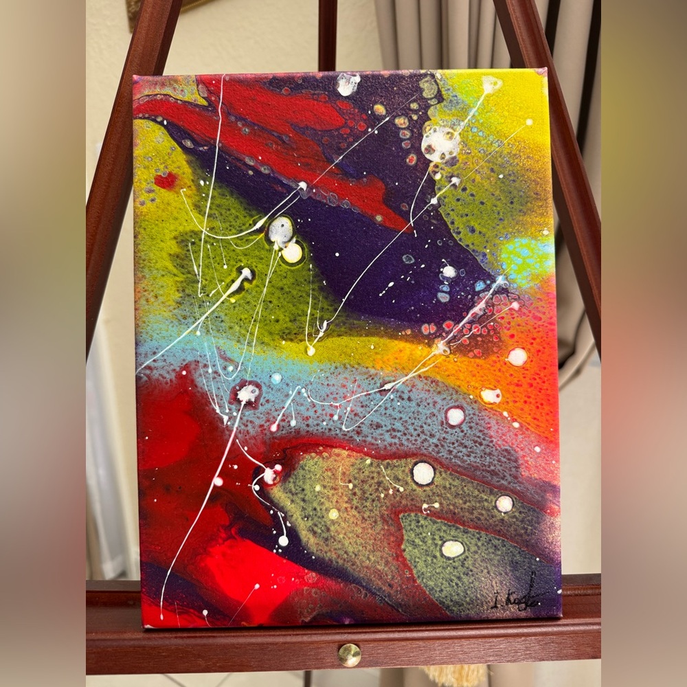 Abstract Canvas Art with Vibrant Colors,🦋